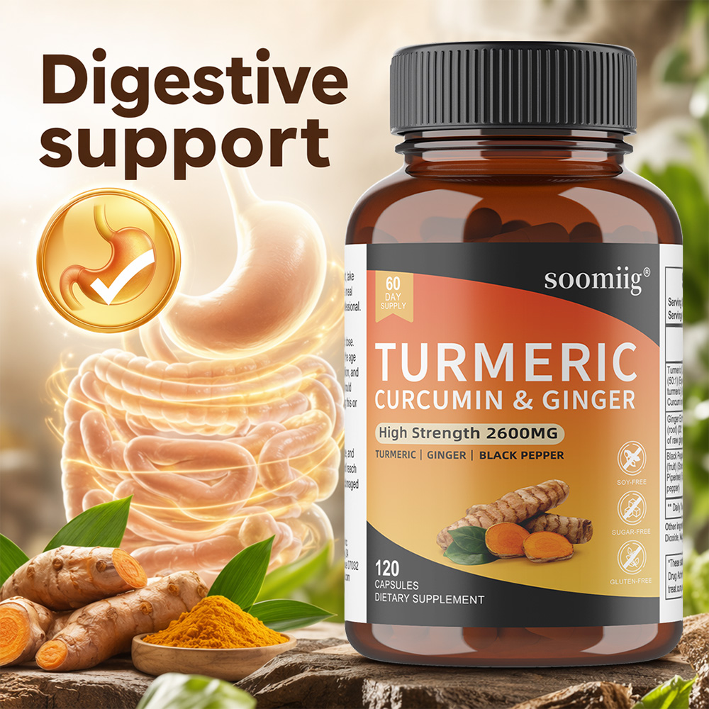 Turmeric Curcumin Capsule - Zerdeçal Zencefil ve Karabiber Kapsülleri, Antioksidan,