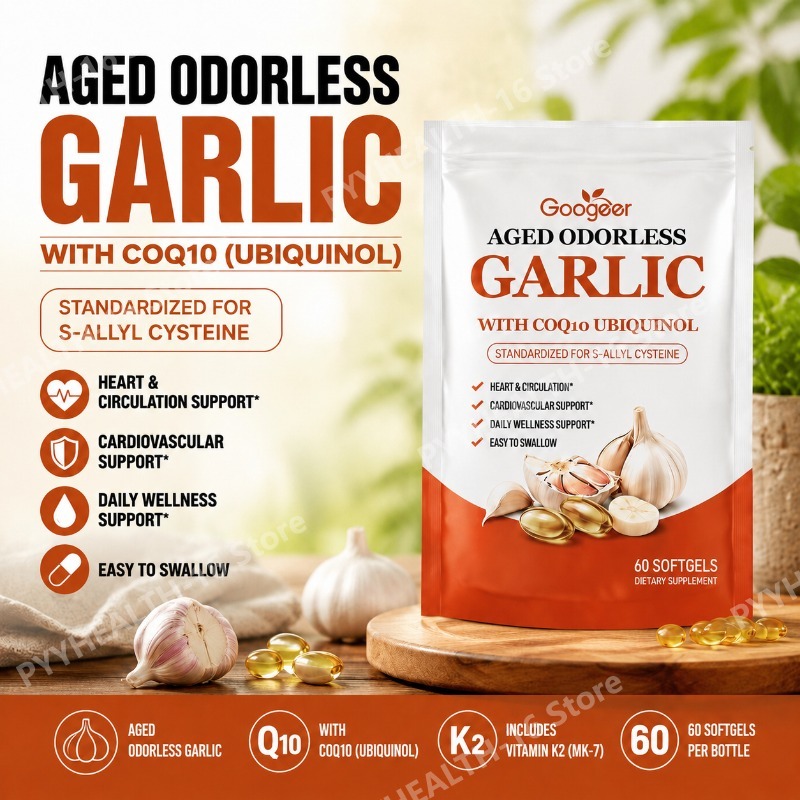Coq10 Ubiquinol Softgel - Eskitilmiş Kokusuz Sarımsak Softjelleri, CoQ10 Ubiquinol